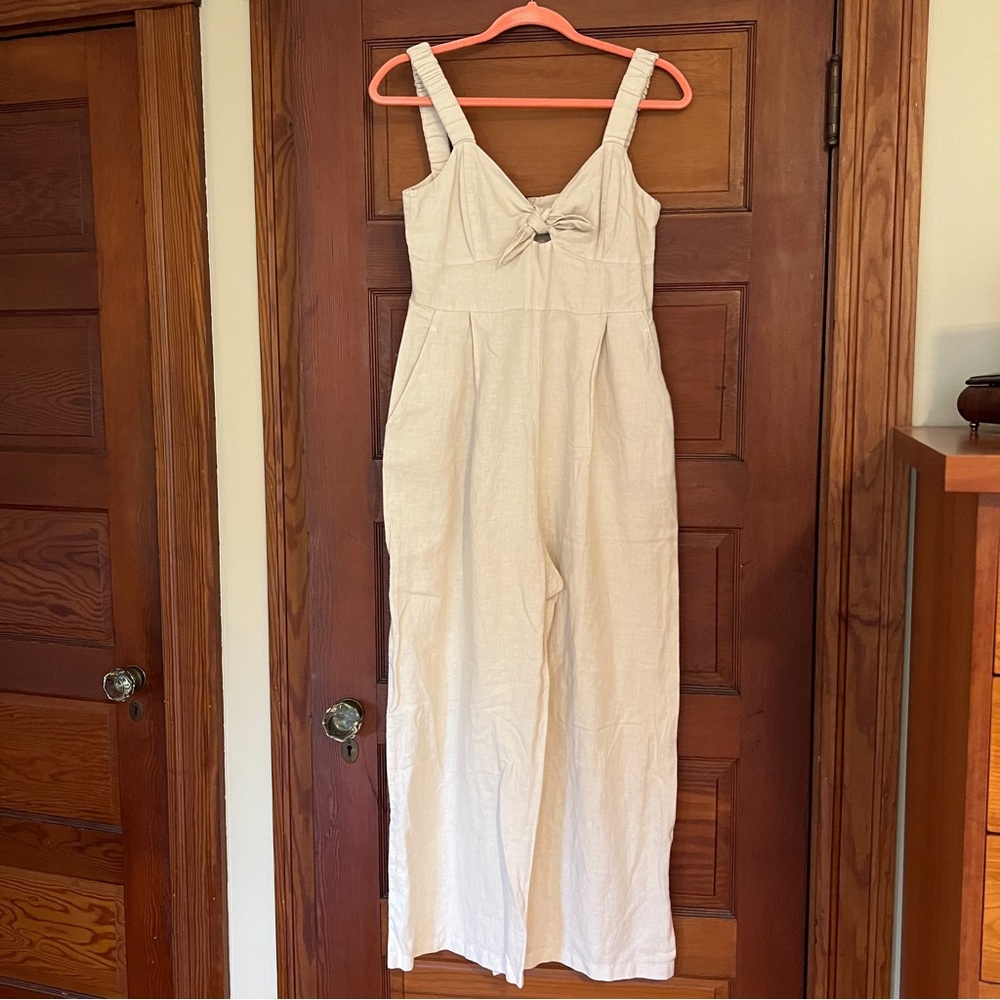Zara cotton/linen jumpsuit